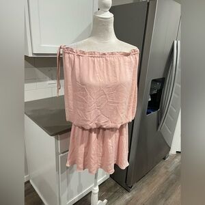 Amanda uprichard off the shoulder sleeveless flounce dress